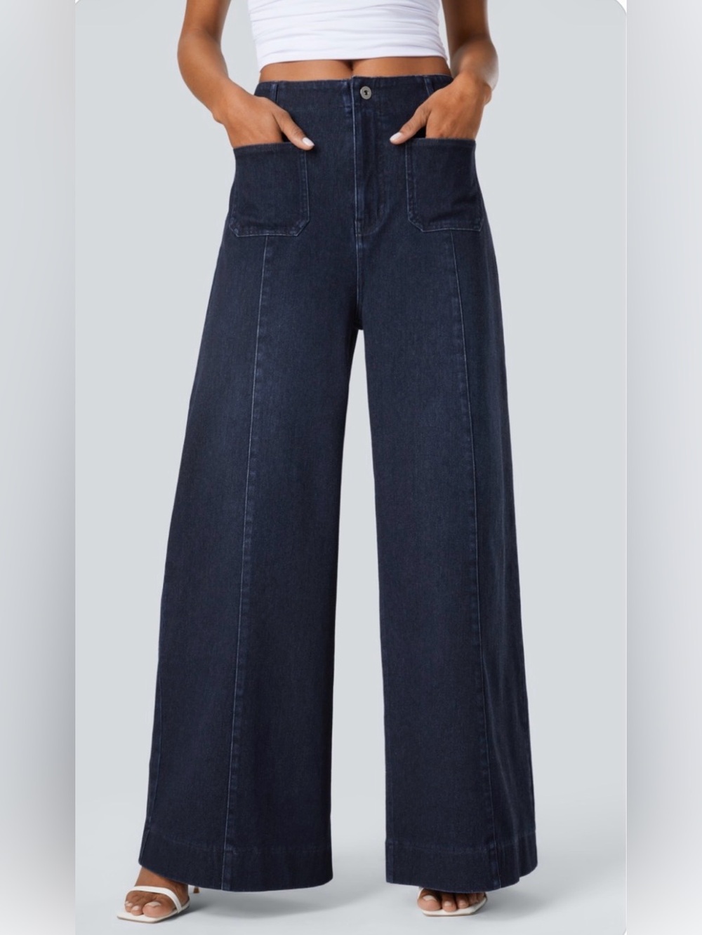 NWT - Halara Wide Leg Dark Blue Women's Jeans - Medium